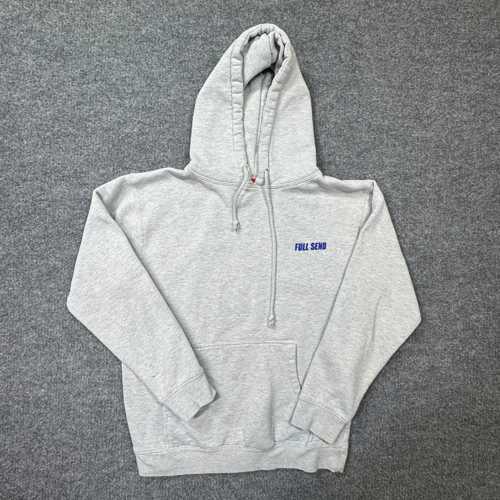 Nelk Boys Full Send Hoodie Men S Grey Pullover Streetwear Casual Comfortable Tee
